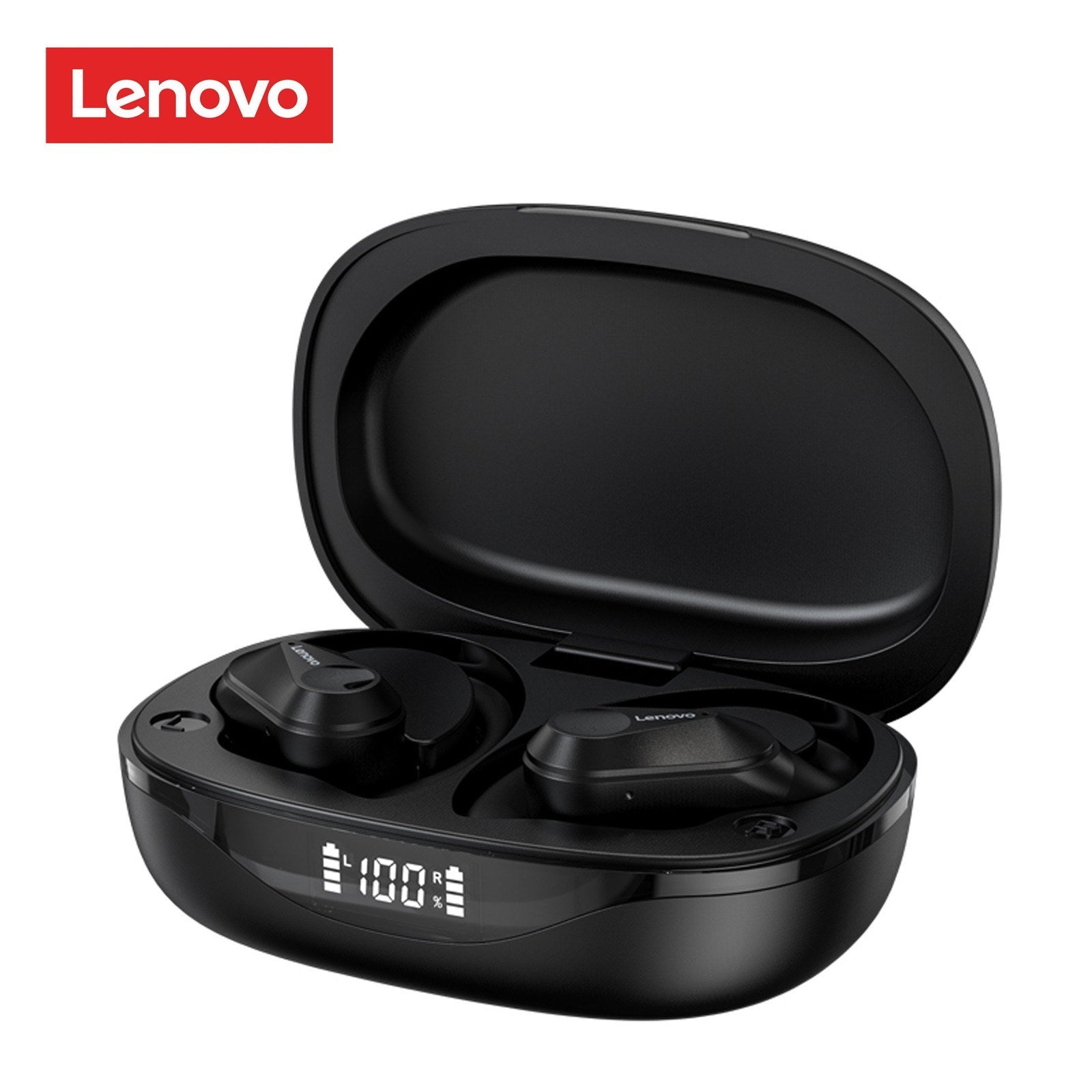 LENOVO LP75 BT5.3 Built-in Mic Ear-hook Sports Headset Sweatproof Earphone In-ear Earbuds with Charging Box LENOVO LP75 BT5.3 Built-in Mic Ear-hook Sports Headset Sweatproof Earphone In-ear Earbuds with Charging Box